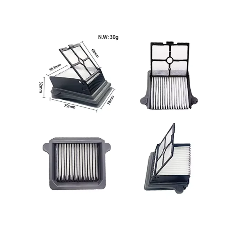 Fayerkar 6-delige accessoireset voor Tineco Floor One S7 PRO/FLOOR ONE S6 accu-nat- en droogzuiger, reserveonderdelen, 2-borstelrollen, 3-HEPA-filter, 1 reinigingsborstel