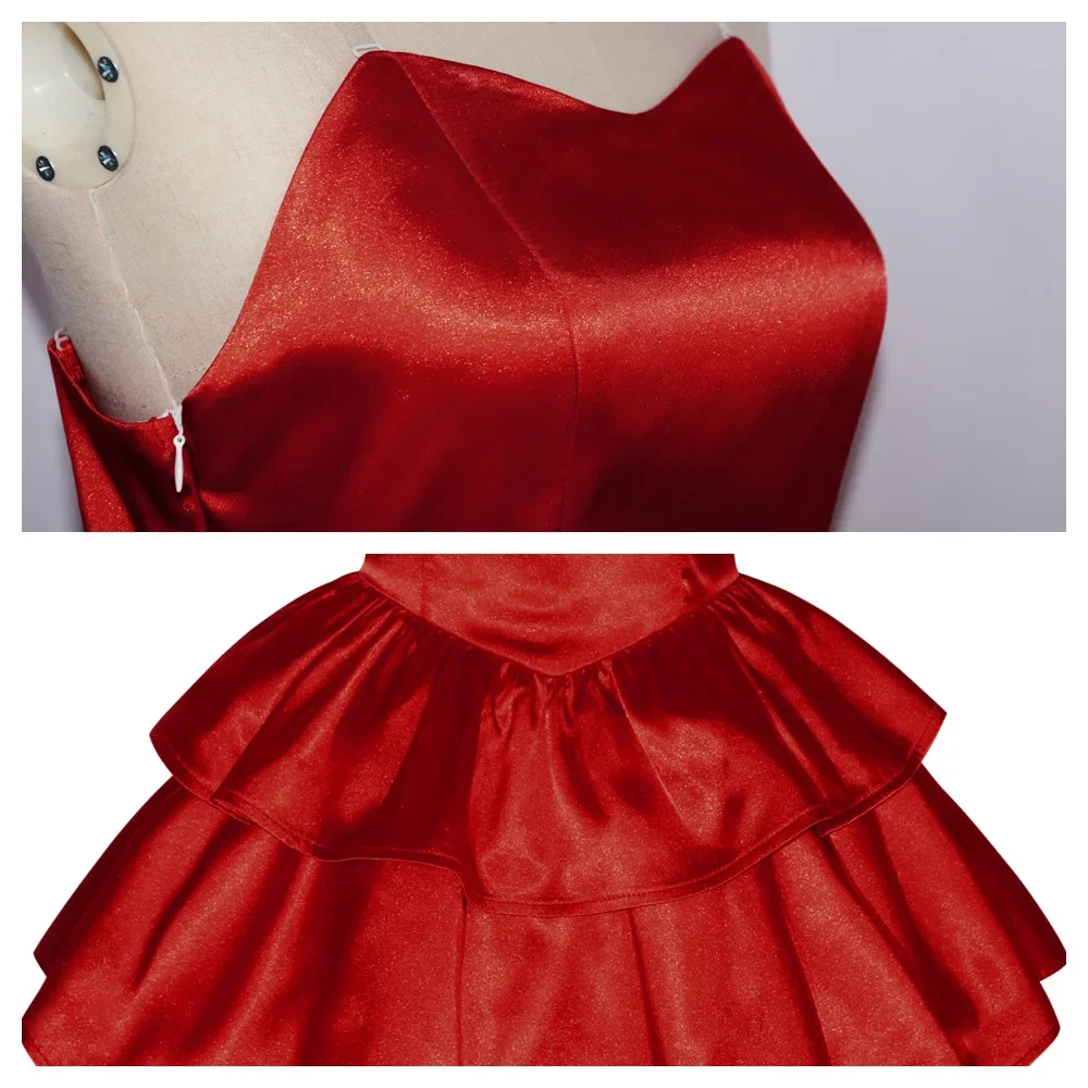Generic Red Strapless Tube Dress Costume for Women (Unofficial)