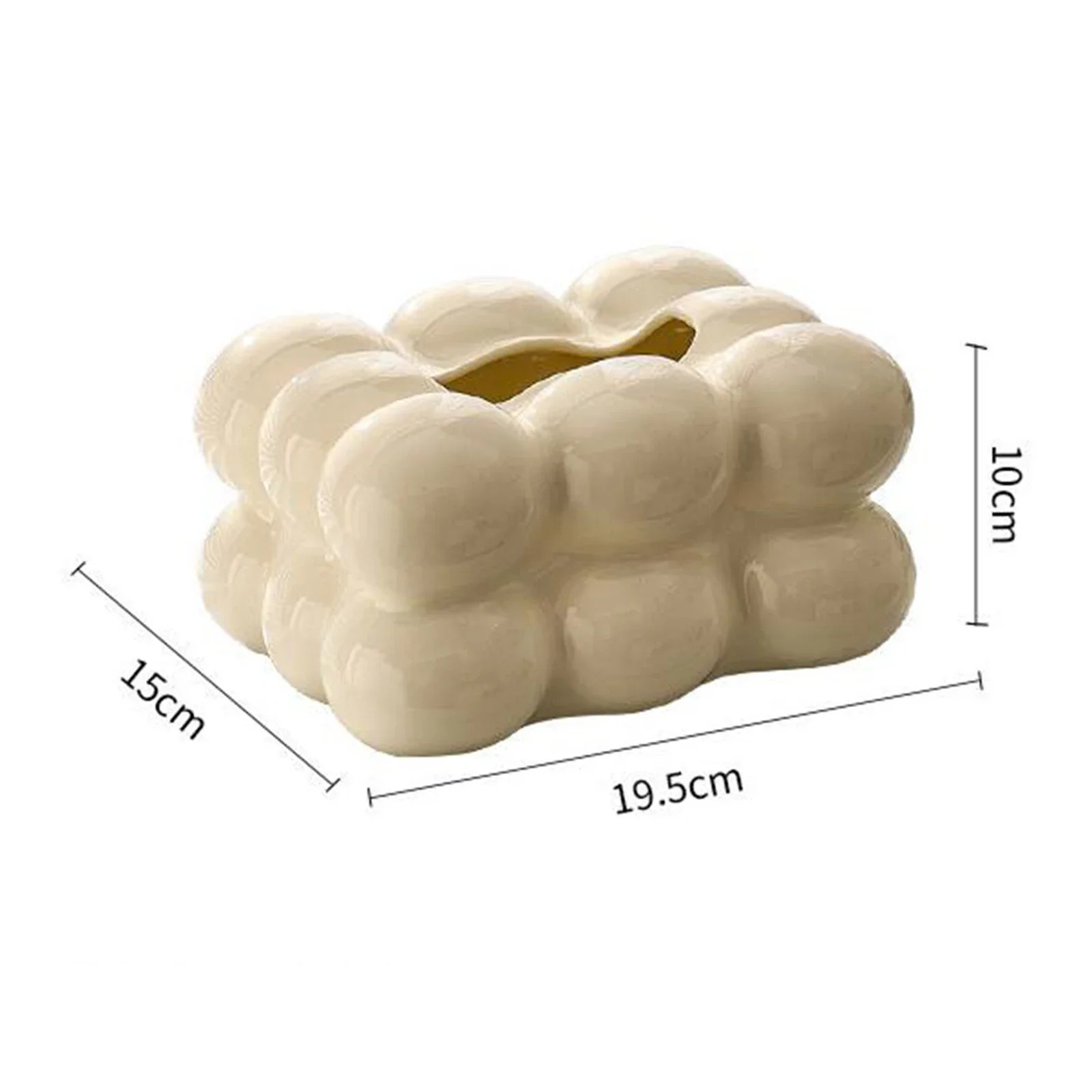Geometry Tissue Box Cover Decorative Facial Tissue Holder Case Container for Bedroom Tissue Box Covers Rectangular Ceramic 6