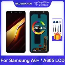Super AMOLED For Samsung Galaxy A6 Plus LCD Display A605 Touch Screen For Samsung A6+ LCD Digitizer SM-A605FN Replacement Parts