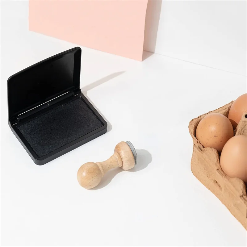 Personalized Farm Fresh Eggs Round Plastic Egg Stamp Set For Crafters & Bakers Perfect Gift For Easter & Holidays