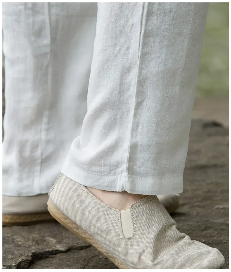 Men's Breathable Slim-Fit Cotton Linen Pants