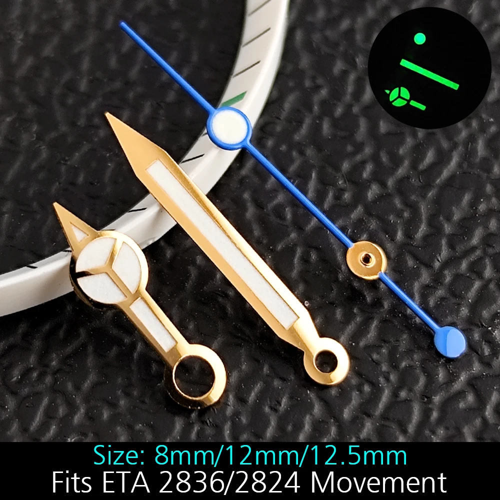 Luminous Green/Blue-Green Watch Hands - Premium Replacement Parts