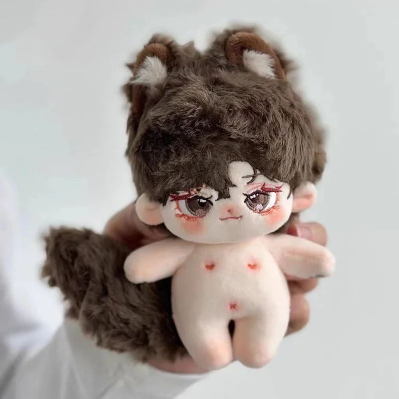 Limited 10Cm Cute Doll Short Soft Rabbit Fur Day & Night Twins Con Animal Ear Tail Peluche Doll Toys Gi