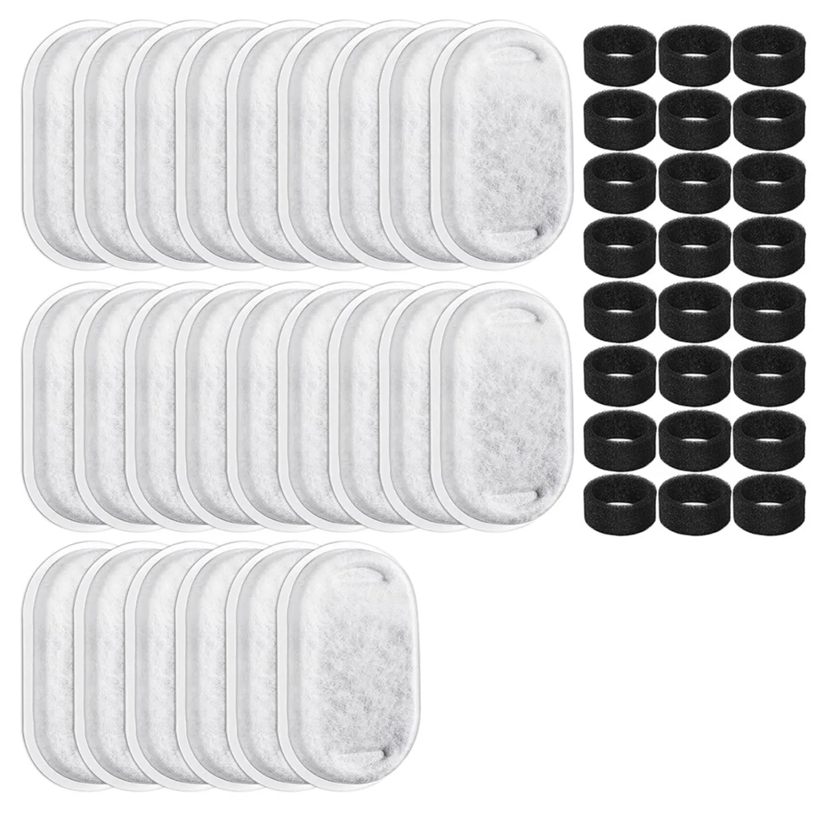 48 Pack Cat Water Fountain Filters,Cat Fountain Replacement Filters for Adjustable Water Flow Pet Water Fountain XT