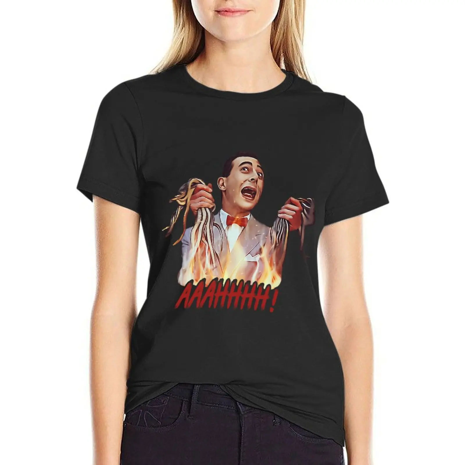 

Peewee Herman - Peewee Snake Rescue T-Shirt vintage clothes blacks tees graphics white t-shirt dress for Women sexy