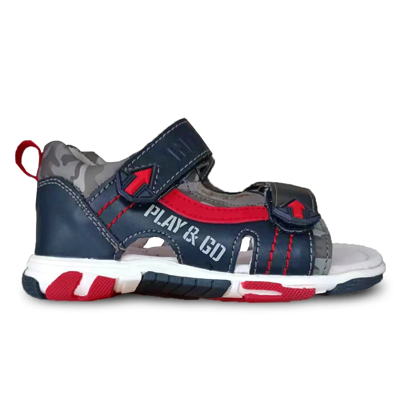 1pair Summer Boy PU Leather Orthopedic arch support Sandals Children Shoes