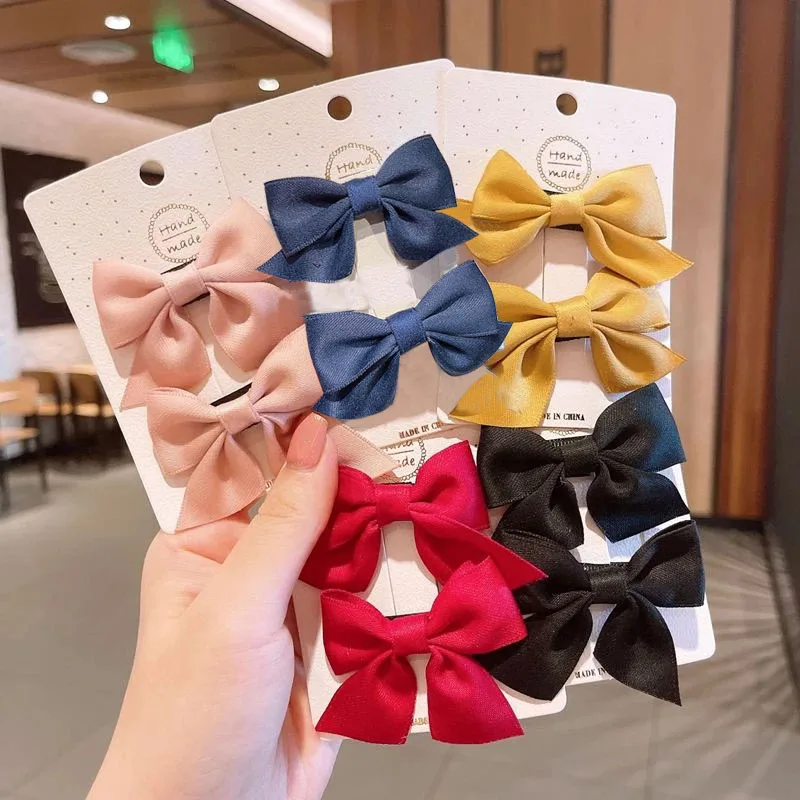 Bear Bow Children Hair Clips for Baby Girls Korea Style Kids Toddler Hair Pins Fashion Lovely Bear Accessories