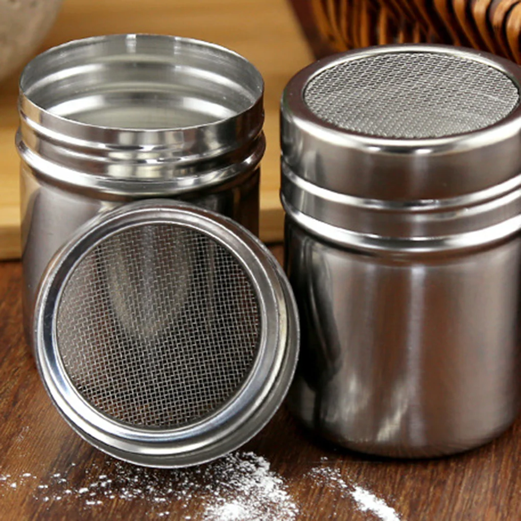 fine mesh strainer mesh strainer flour sifter powder sieve powder sugar shaker Stainless Steel Coffee Chocolate Shaker Cocoa Coffee Powdered Sugar Flour Sieve Shaker