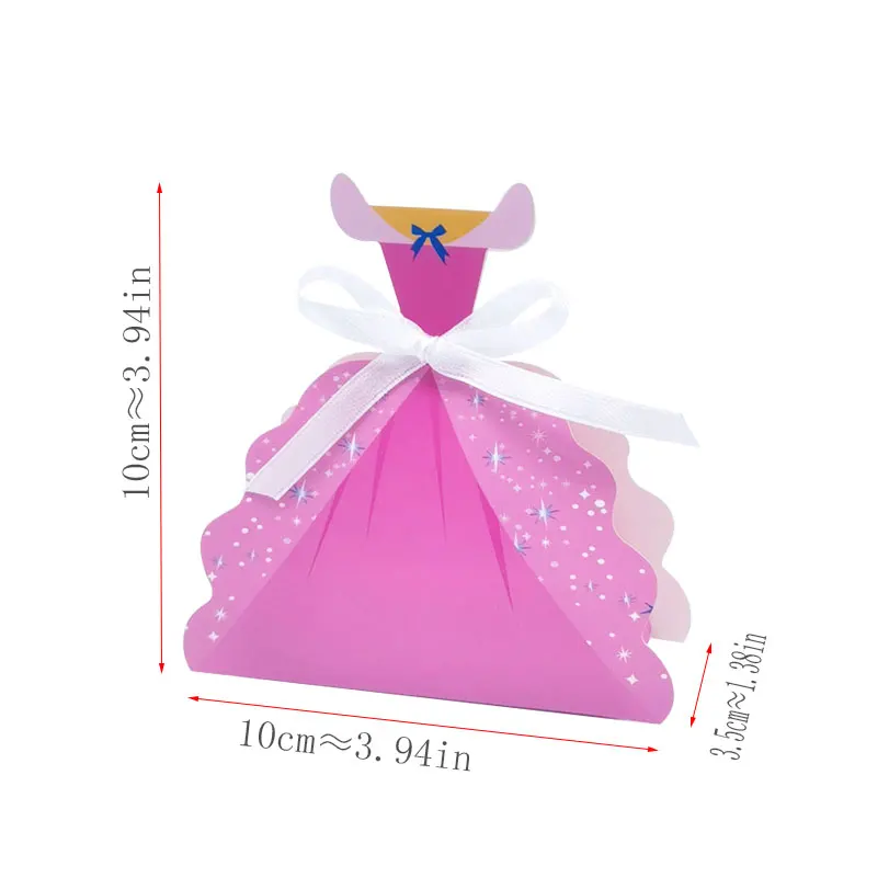 Prinzessin Kleid Candy Box Leckerli Goodie Baby Dusche Kinder Geburtstag Party Geschenkboxen Prinzessin Thema Zubehör für Hochzeitsdekorationen – Detail 2