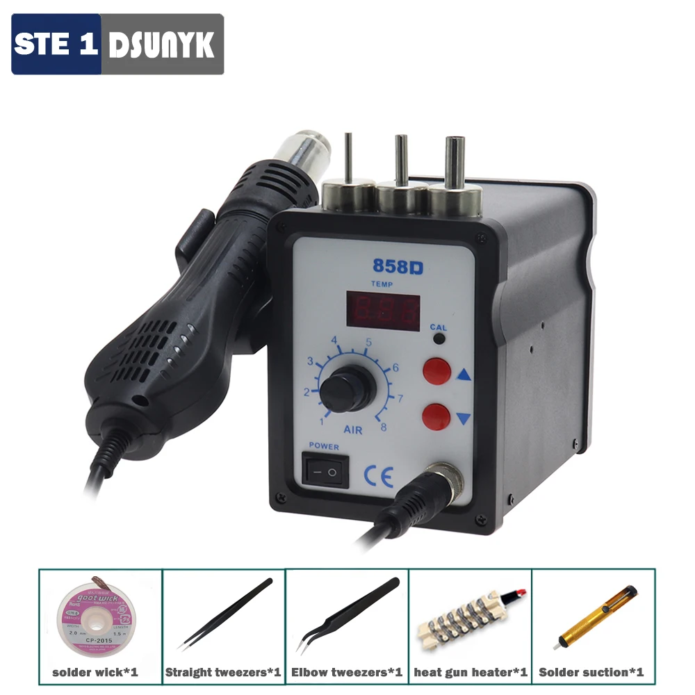 858D Hot Air Gun Welding Station 700W BGA Soldering Station 220V / 110V For SMD SMT Welding Repair Tools Air Dryer for Soldering hot air soldering Welding Equipment