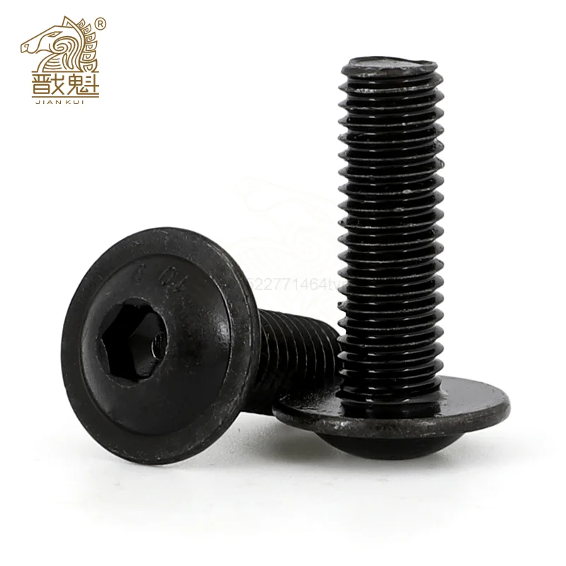 Hexagon Socket Screw Hex Socket Cap Screw Hexagonal Flange Bolts Nylon Screw Bolt Stainless Steel Screw Carbon Steel Screw 1-20PCS M4-M12 Bolt Socket Flange Button Head Screws 10.9 High Tensile Black Allen Bolts