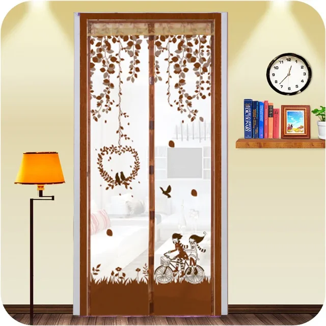 Summer Magnetic Mesh Net Door Curtain-Automatic Closing and Anti Mosquit-Quick and Easy to Install magnetic screen door mesh 2