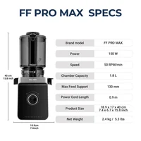 Extracteur de jus lent à large goulotte Max 680W, presse-fruits à froid puissante pour fruits entiers, idéal pour usage domestique 5