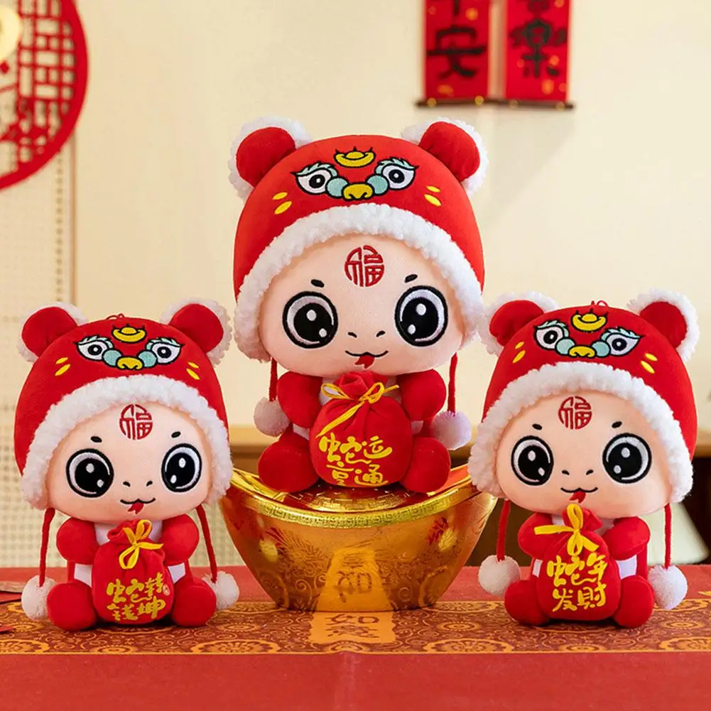 20/25/30/40/50cm Snake Year Mascot Doll Decoration Snake Chinese Ornament New Year Gift Plush Toy Festival DIY Accessories