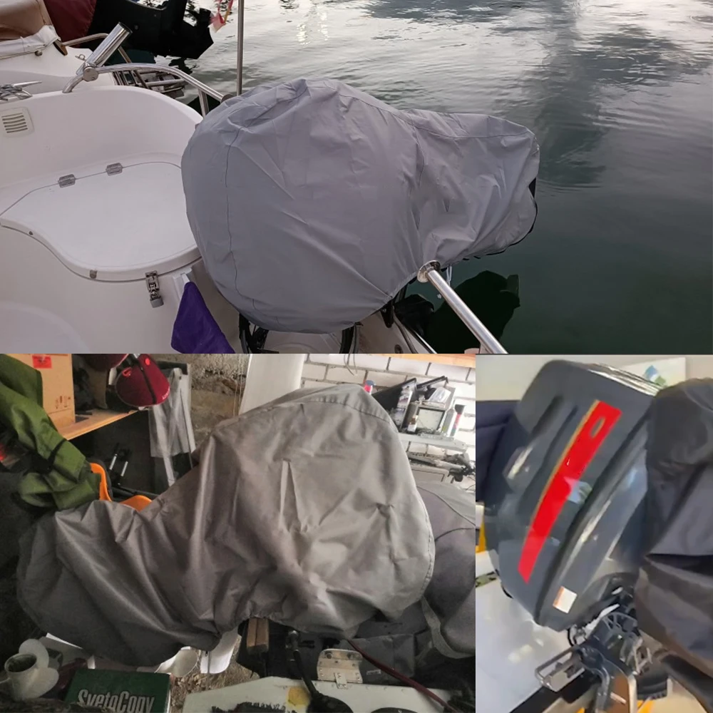 boat cover,outboard motor cover 420D Sunshade Anti-scratch Waterproof Engine Motor Covers Boat Protector 30-150HP