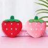 1pc-Cute Strawberry Design Pet Grinding Teeth Squeaky Plush Toy, Chewing Toy For Dog Interactive Supply 1