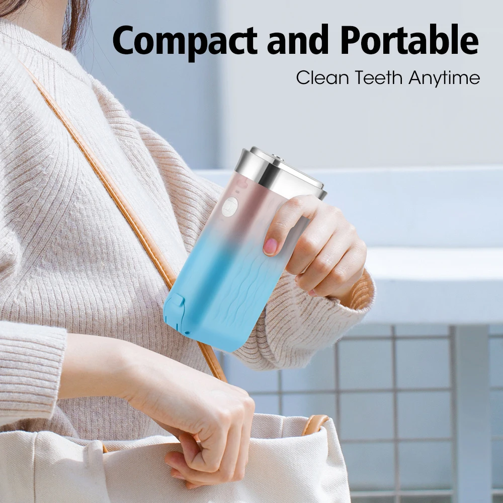 Portable Oral Irrigator Water Flosser Teeth Cleaning Mouth Washing Machine Rechargeable Cordless Dental Water Jet For Travel