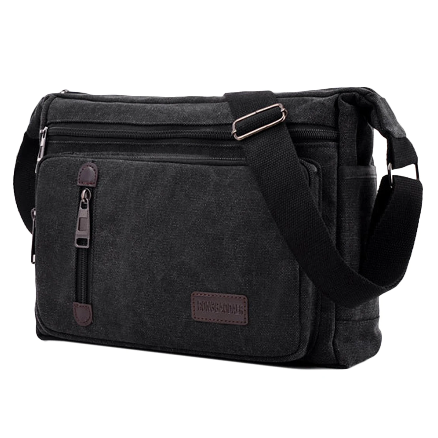 цена Retro Canvas Messenger Shoulder Crossbody Bag Briefcase for Men Women Leisure Students School Business Travel Outdoor Activity