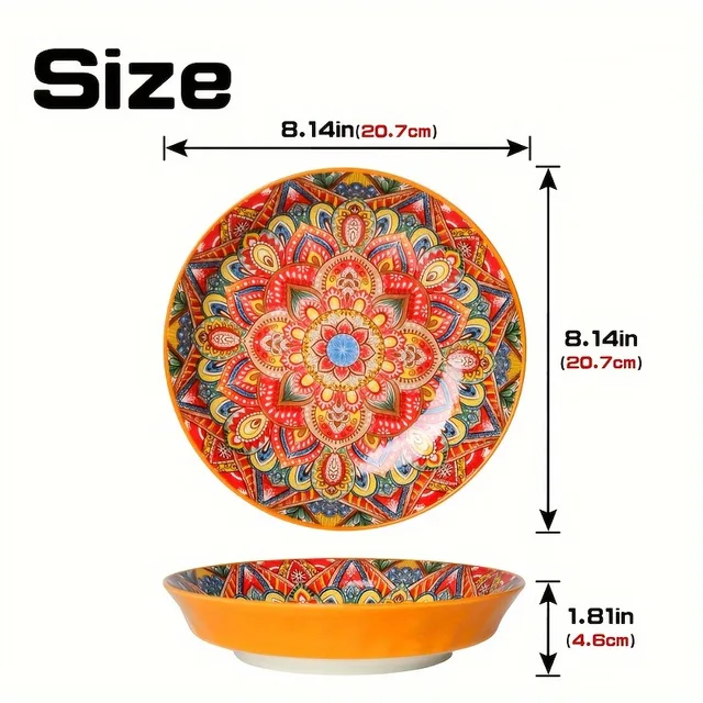 Hand-Painted Bohemian Ceramic Plate 5