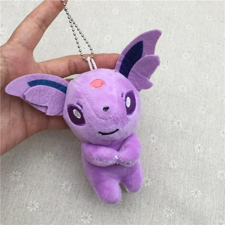 21PCs/set Pokemon Charmander Eevee Plush Doll Pendant Stuffed Bulbasaur Squirtle Pendant Plush Keychain