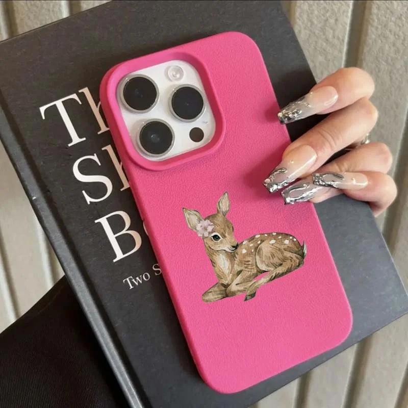 Vintage Brown Deer Design Aesthetic Soft TPU Phone Case