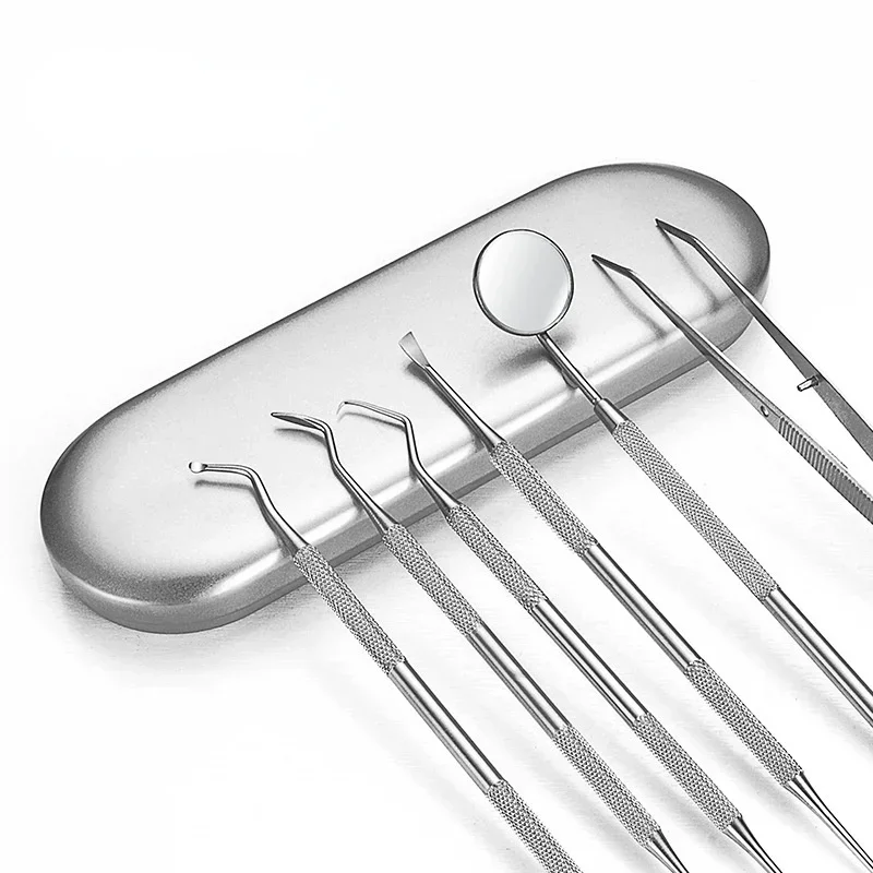 5PCS Dental Tool Set Mouth Mirror Tweezers Probe Dental Kit Instrument Pick Dentist Prepare Tool Tooth cleaning tool dental care kit