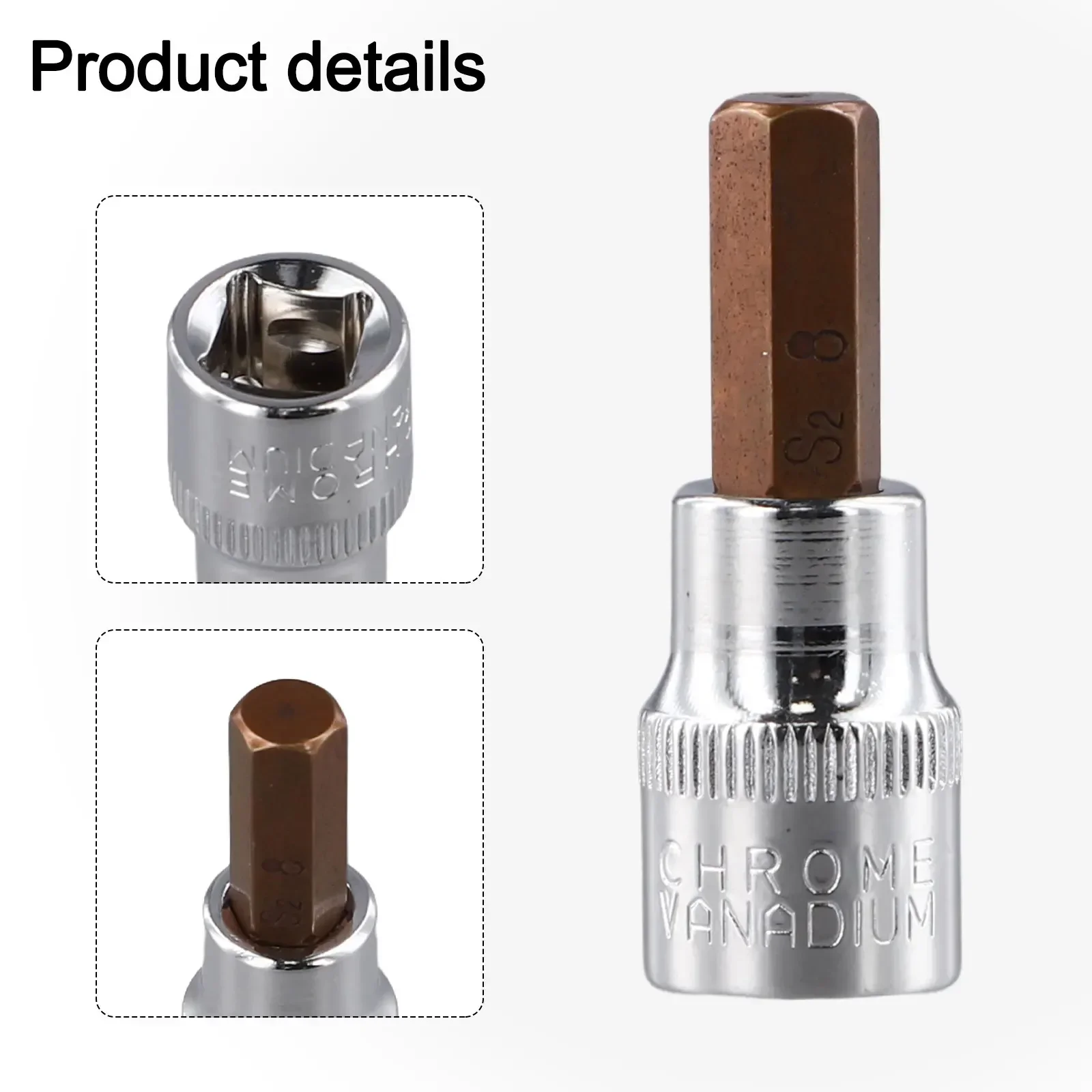 3/8 Inch Drive Hex Bit Sockets H3 H4 H5 H6 H8 H10 Sockets Wrench Screwdriver Bit Sockets Hand Tools Socket Joint Hexagonal