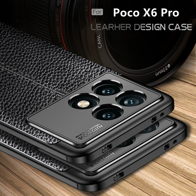 Per Poco X6 Pro Custodia Cover Xiaomi Poco X6 Pro Capas Lente Antiurto Protezione Posteriore Armatura Tpu Morbida Pelle Fundas Poco X6 Pro