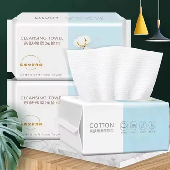 Serviettes pour le visage jetables extra épaisses – Lingettes démaquillantes en coton doux et absorbant 1