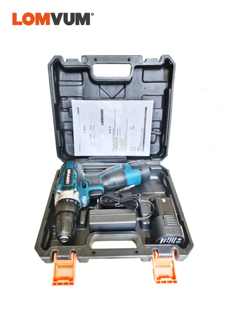 

16.8V Lithium Battery Cordless Drill Multifunctional Hand Electric Drill Screwdriver And Plastic Box Woodworking Power Tools Set