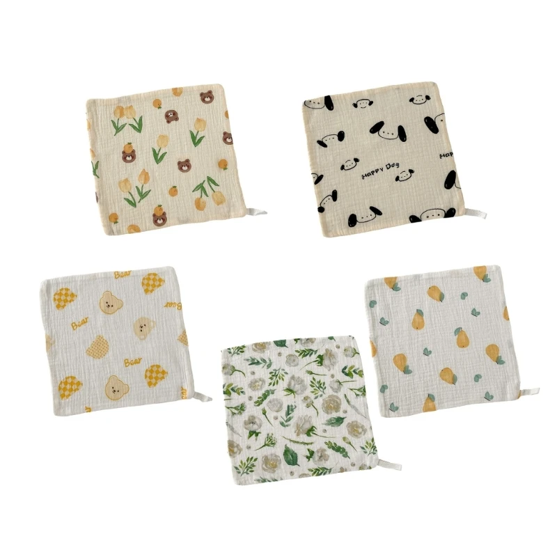 

67JC Nursing Towel for Newborn Toddlers Cotton Wiping Towel Washcloths Face Towel