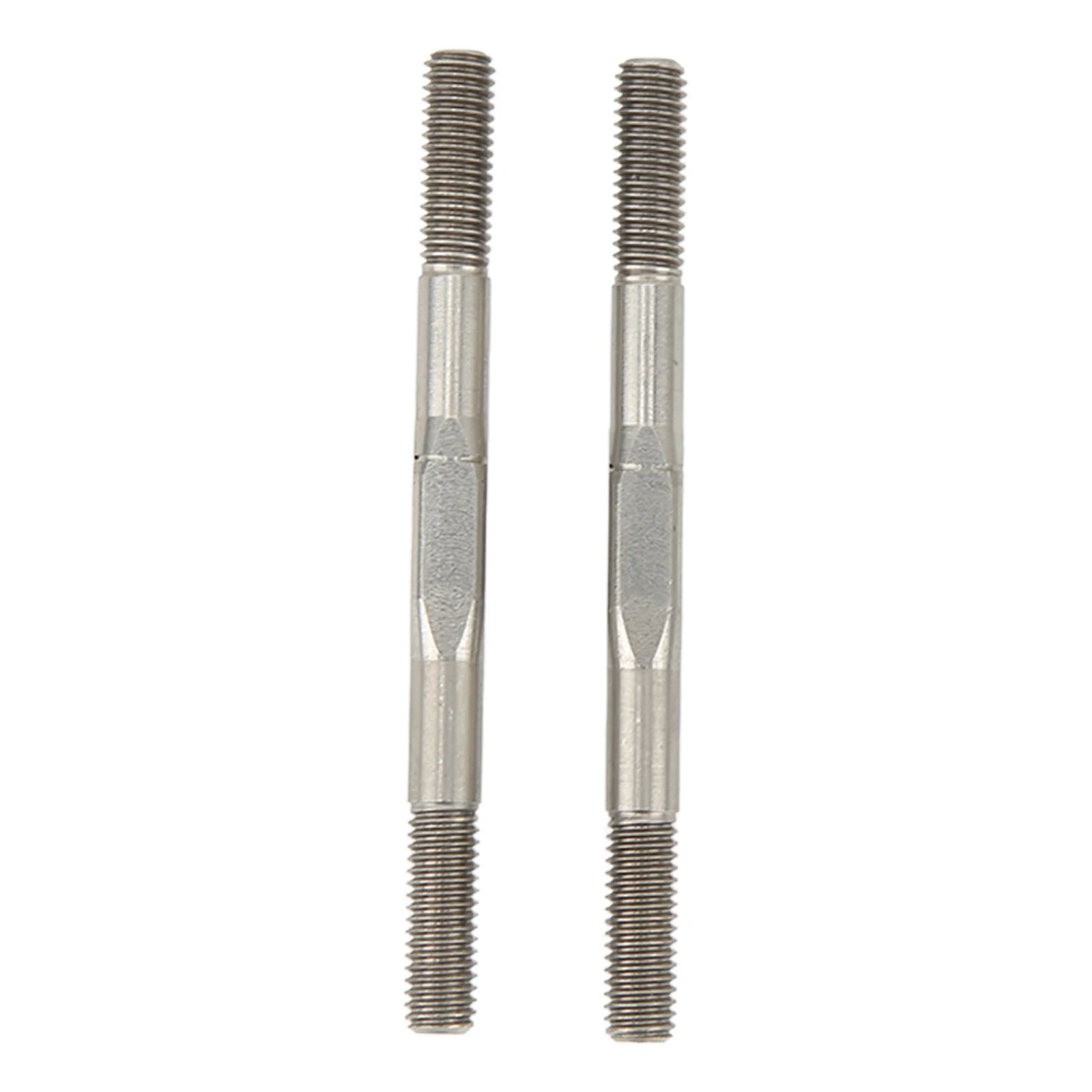 RiToEasysports Collegamento Tenditore RC, Alta Qualita Tiranti per RC Auto, Accessori RC Auto, Argento, 2 Pezzi M4*34mm Acciaio, for per Moli di Auto, Hobbyisti RC, e Competizioni