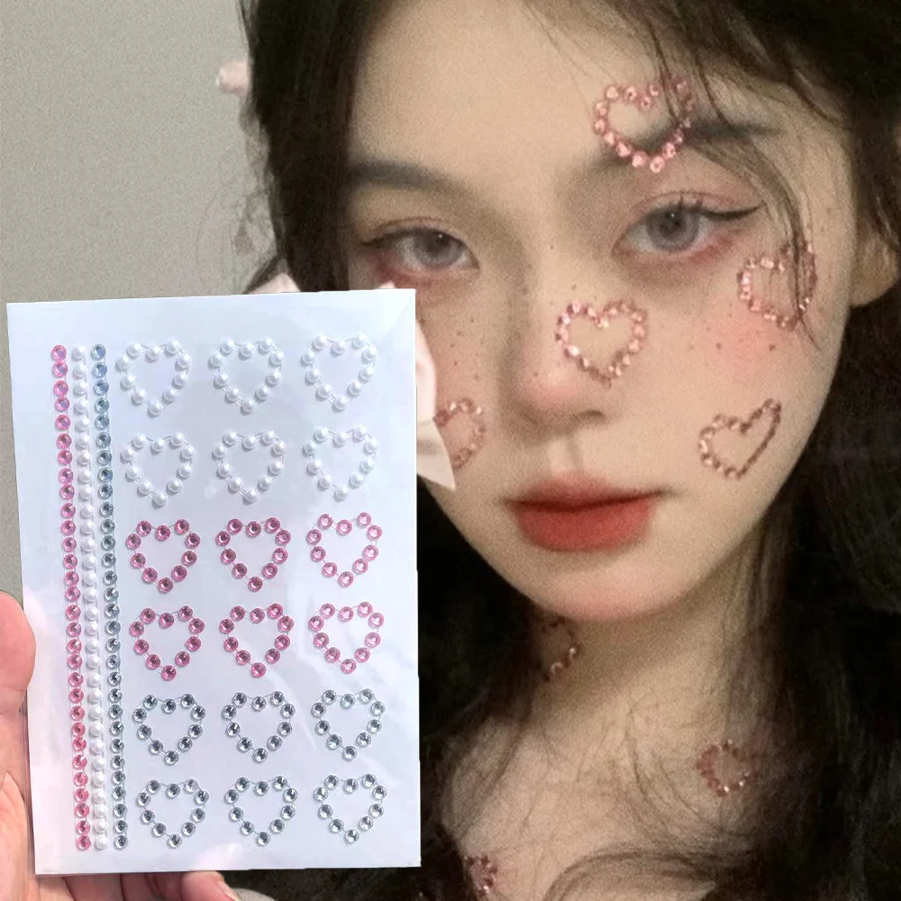 Acrylic Heart Bow Stickers for Party Costumes