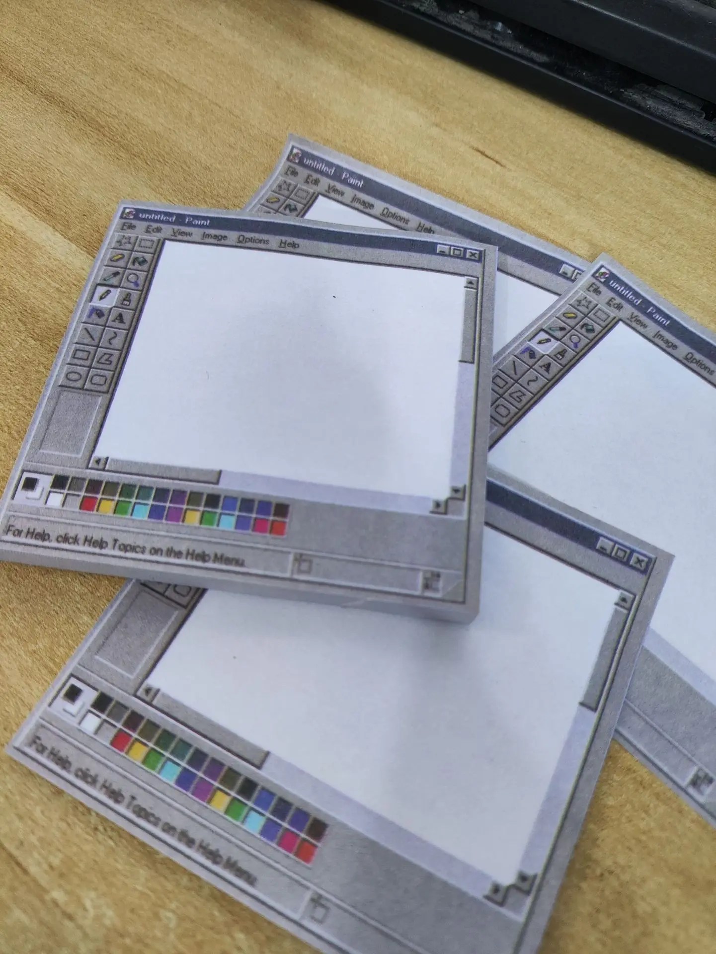 Retro Computer Drawing Tools Pattern Notepad Image 6