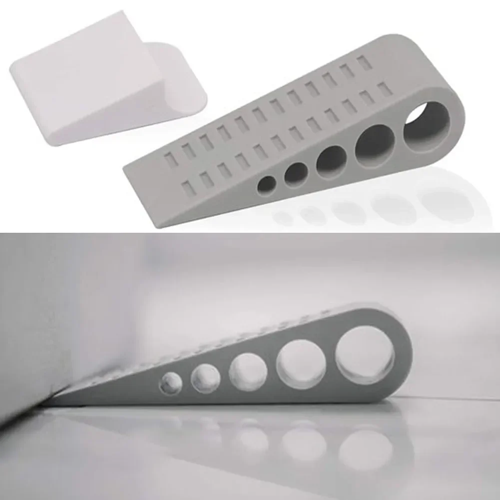 Rubber Door Stop Wedge Jammer Stopper Home Decor Kids Baby Children Safety Tool 124*40*30mm Doorstops Home Hardware
