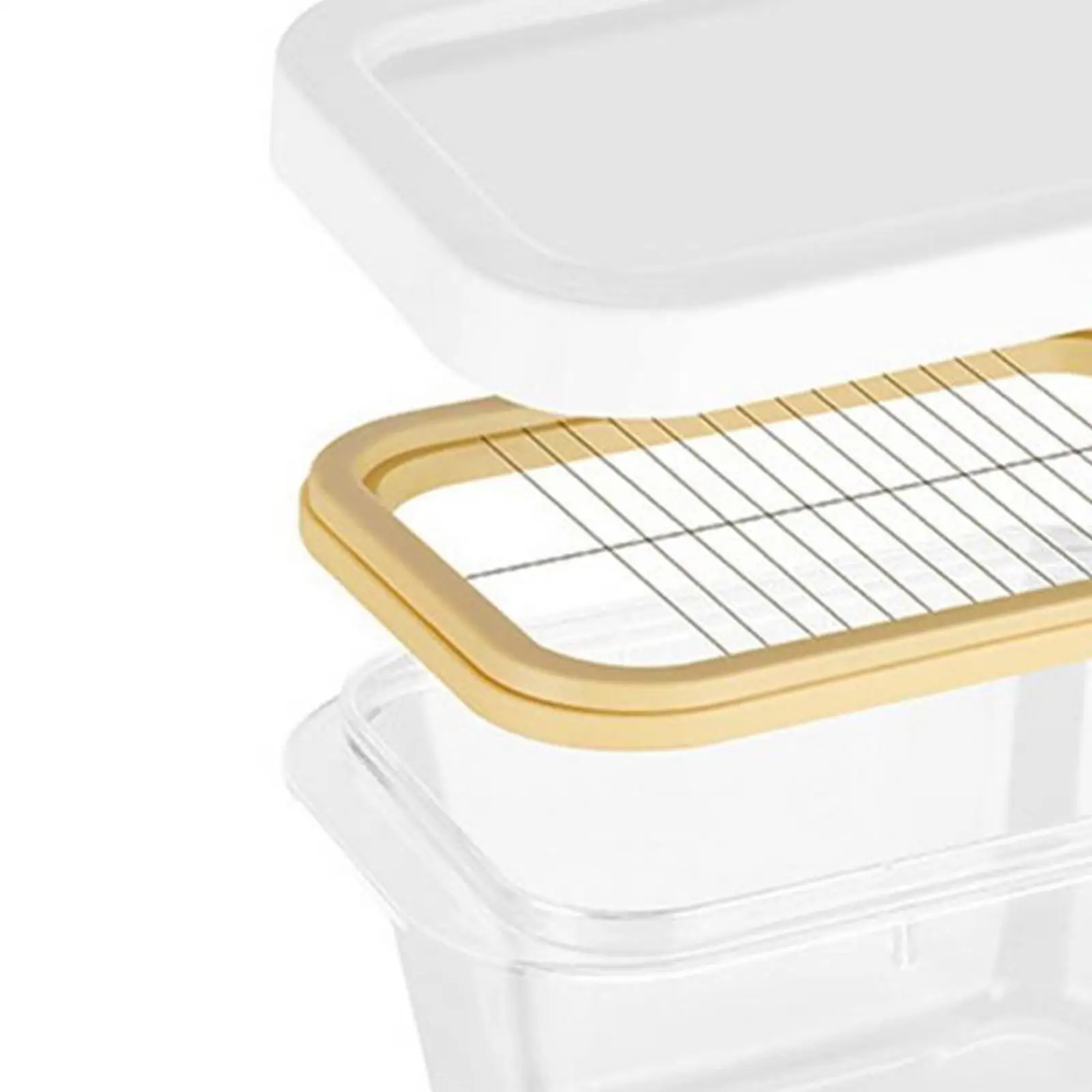Butter Cutter Container Dividable Rectangle Food Storage Container Multipurpose Butter Box for Home Refrigerator