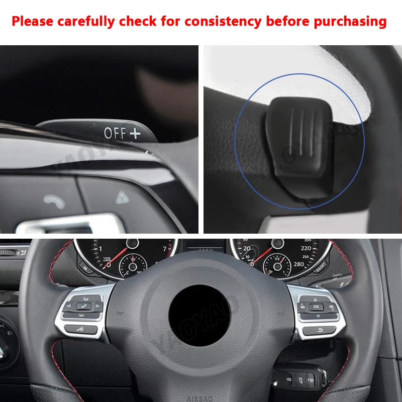 2PCS ABS 카본 파이버 시프트 패들 (폭스바겐 골프 5 MK5, 골프 6 MK6 gti 스티어링 휠 패들 시프트 카본 스티커 액세서리)