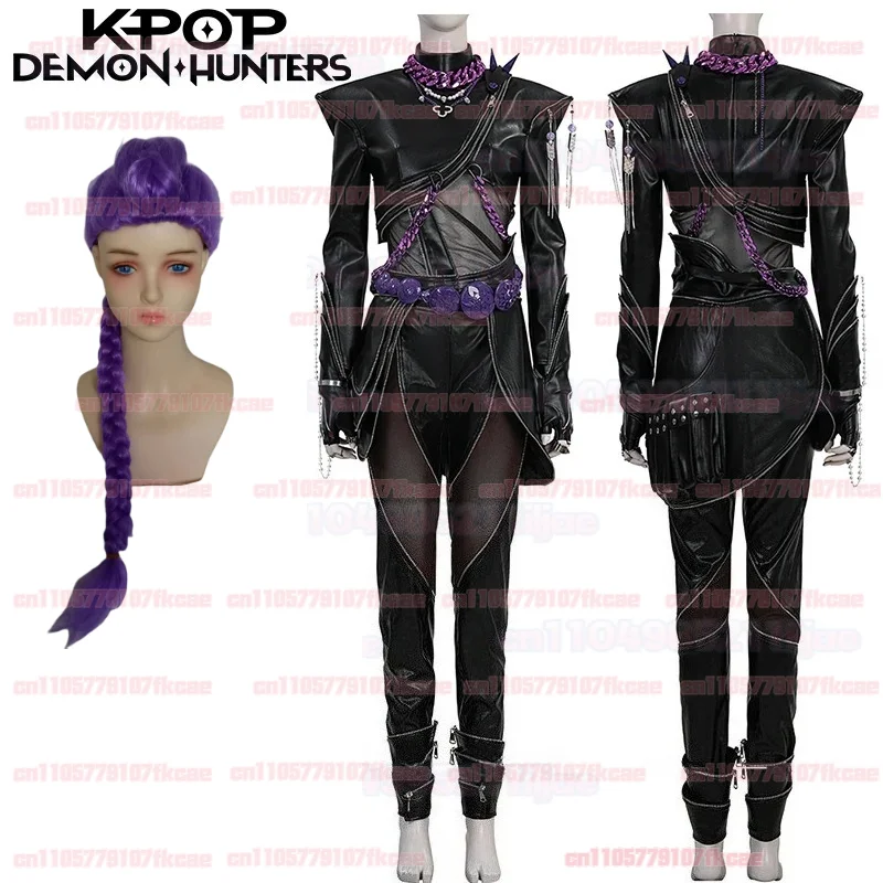 Goth Rumi NEW RUMI MIRA Kpop Demons Hunters Zoey Cosplay Costume Wig Black Gothic ...