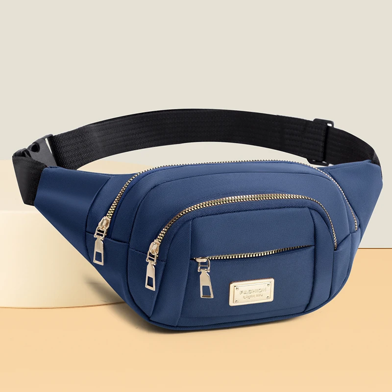 Women's waist bag - adjustable shoulder strap, zipper closure, casual crossbody bag, chest bag, multifunctional
