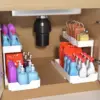 Under Sink Organizers and Storage, L-Shape Kitchen Bathroom Organization, 2-Tier Sliding Storage Under Sink Cabinet Organizer 1