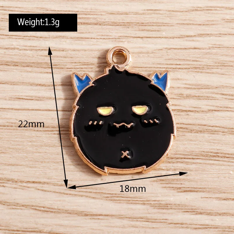 Tusember 10 Stück Halloween-Charms, Todesgeist, Teufel, Spinne, Fledermaus-Anhänger für Halloween, Armband, Halskette, Ohrringe, Schmuckherstellung, DIY – Detail 14