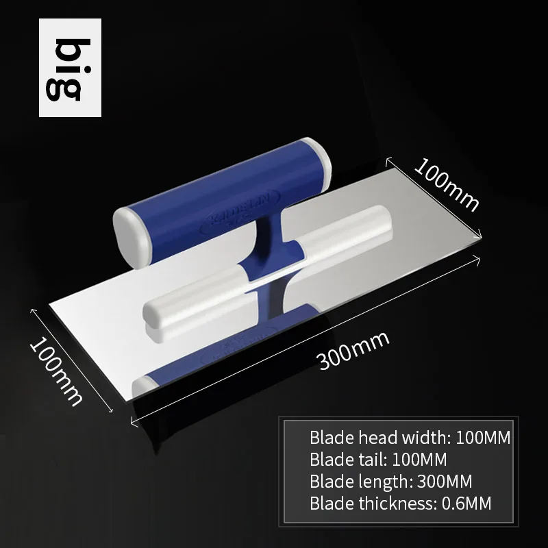 Professional Plastering Skimming Trowel Spreader Stainless Steel Tile Flooring Plaster Trowel Bricklayer Construction Tools