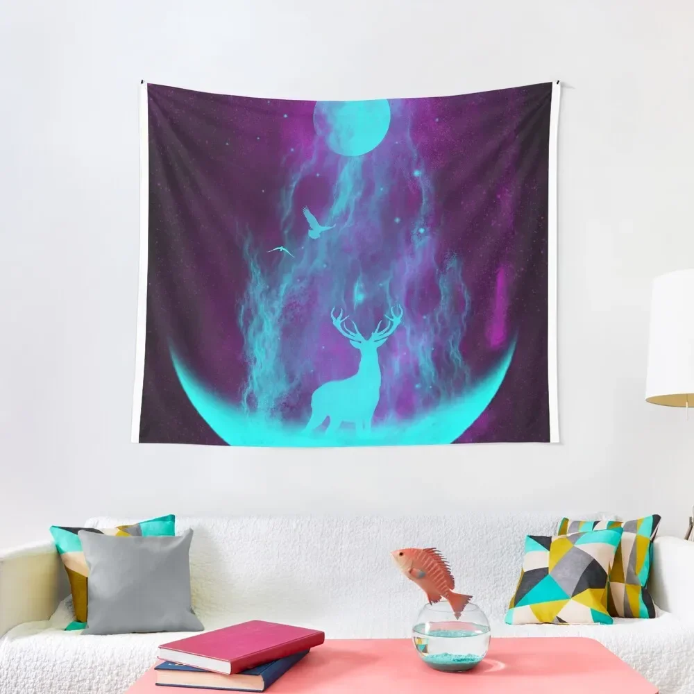 

Enlightened Forest: Neon Deer Tapestry Nordic Home Decor Bedroom Decoration Tapestry