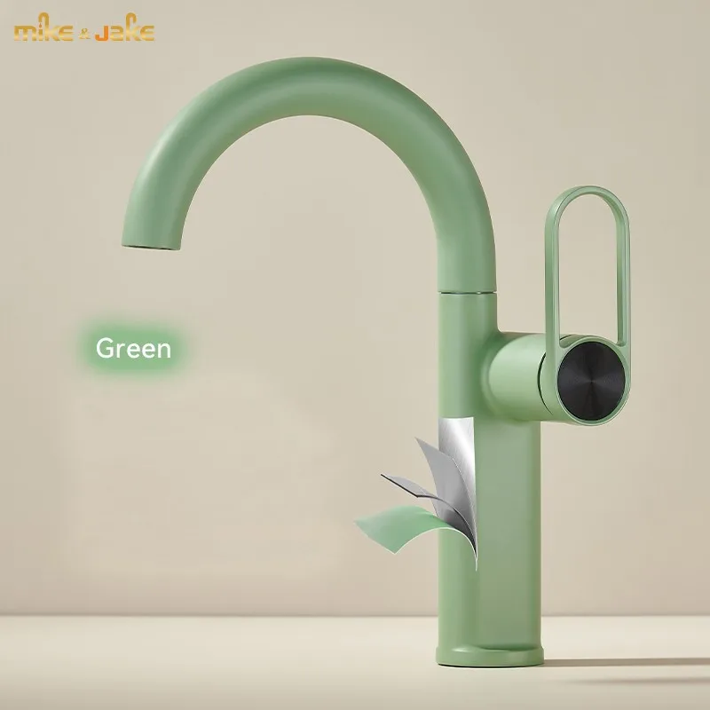 single handle bathroom green Faucet hot and cold Basin Faucet Hot and Cold bathroom Mixer, Mop Taps,deck Mounted(low version)