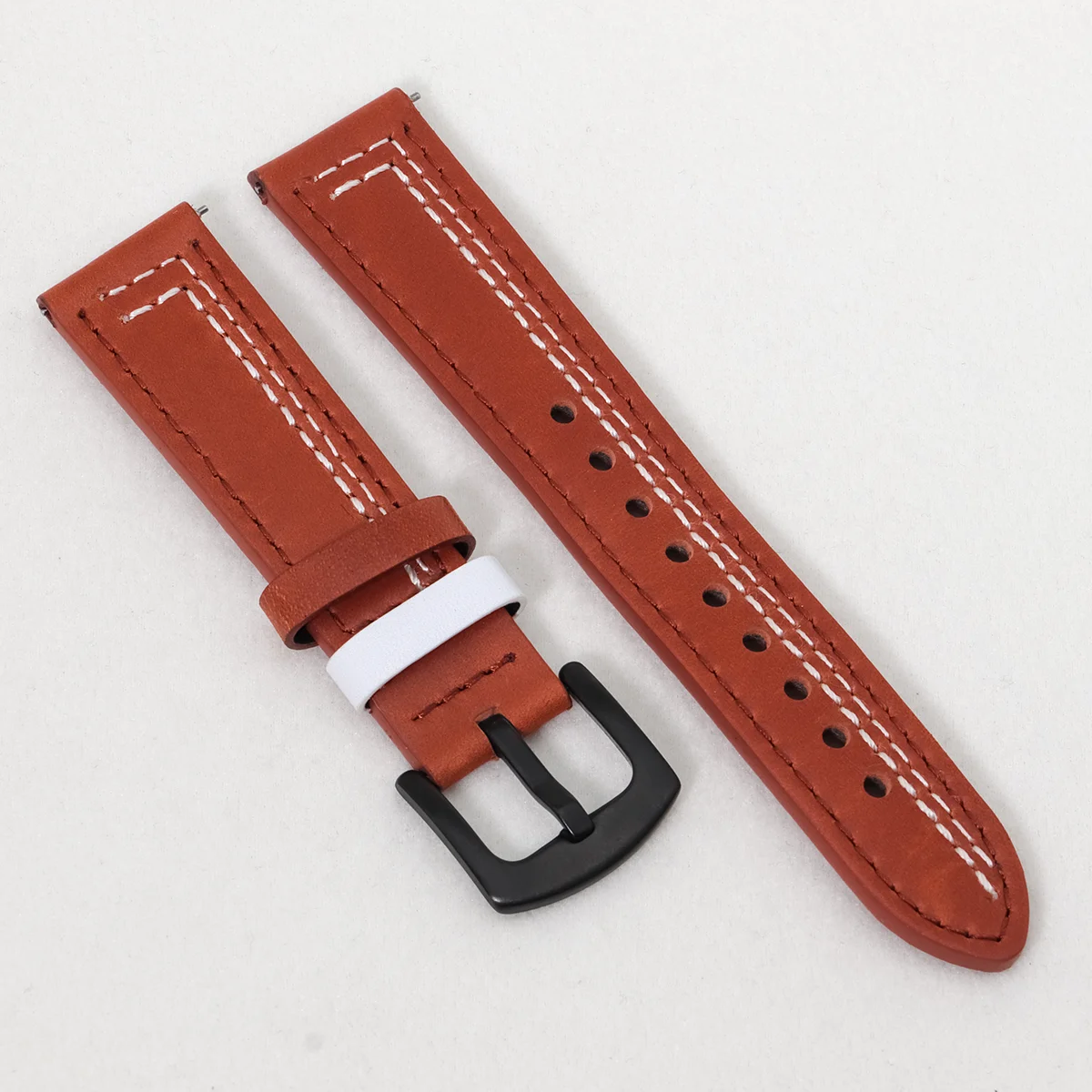 Premium Leather Watch Band - 20mm/22mm Sizes - Elegant Wrist Bracelet