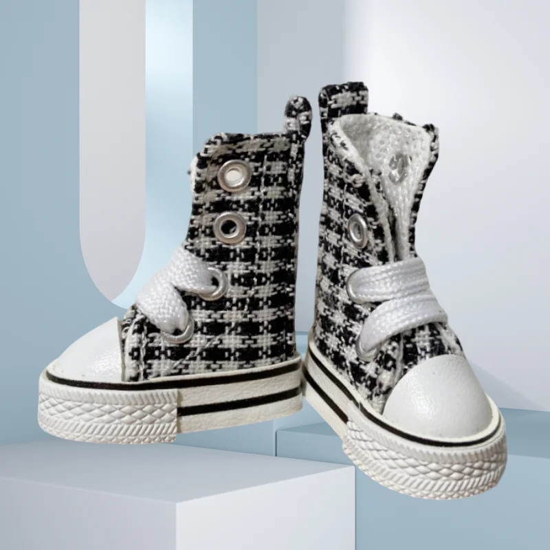 3.6cm Doll Boots for Blythe Toys 1/8 Canvas Doll Shoes for BJD Puppet Sneakers Doll Accessories