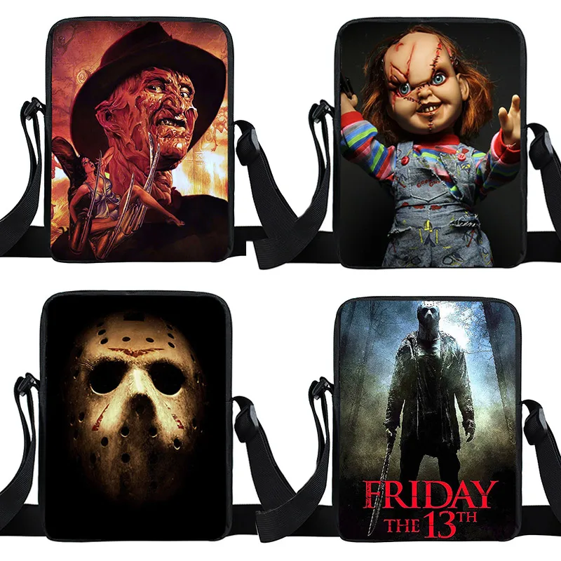 Horrible Nightmare Messenger Bag Chucky Jason Freddy Shoulder Bag Women Handbag Teenage Crossbody Bags for Travel Bookbag women messenger bag