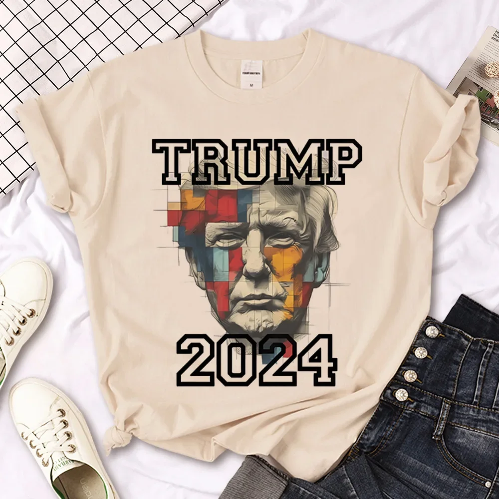 Trump Top Frauen Harajuku T-Shirt weibliche Anime Kleidung