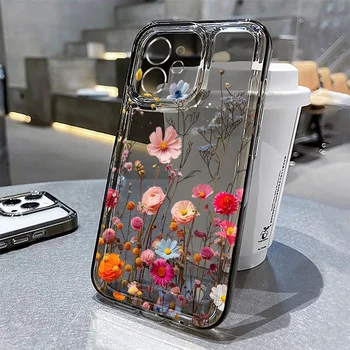 Flower Vine Clear Phone Case For iPhone 16 Pro Max Case iPhone 11 17 12 13 14 15 16e XS XR X SE 2020 8 7 Plus Floral Case Cover 1